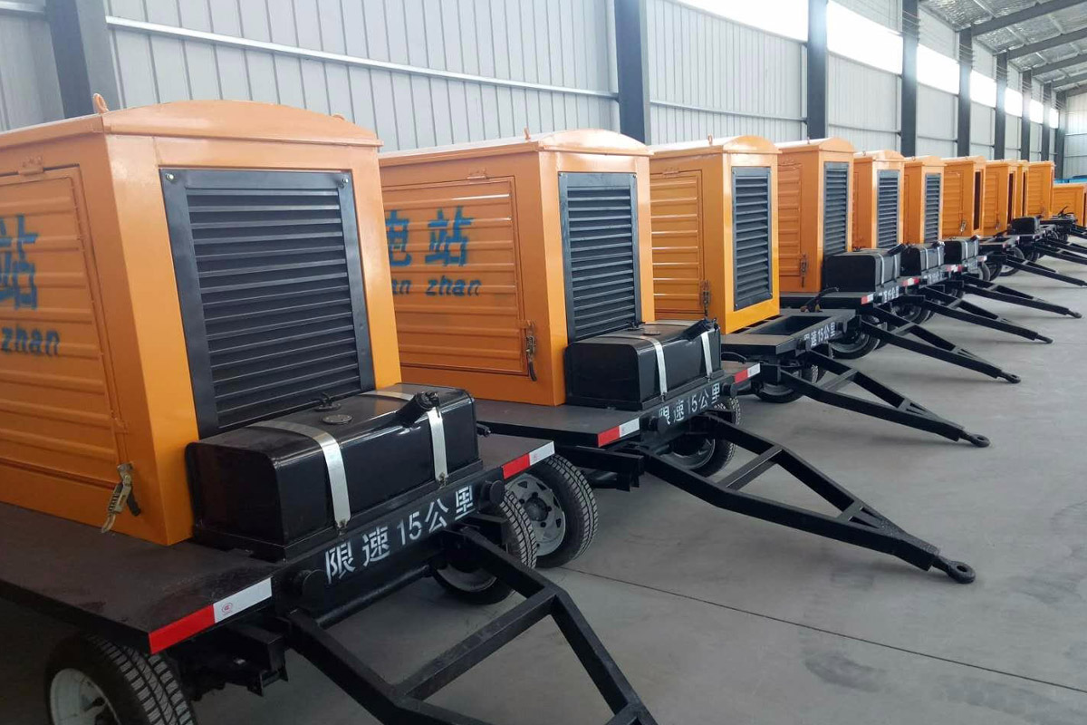天柱发电机租赁施工现场